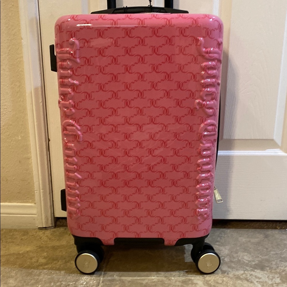 Pink lemonade Logo-Patterned juicy couture rolling carry-on hardside spinner